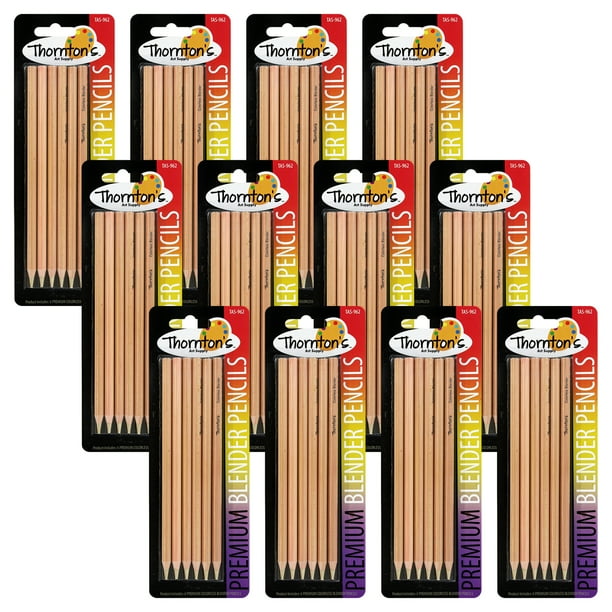Thornton's Art Supply Premium Colorless Blender Pencils, Pack of 72
