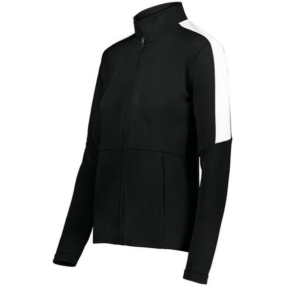 Holloway 223730.420.MT Ladies Crosstown Jacket, Black & White - Medium Tall