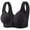 Black, variant on Women's Plus Size Front Closure Wireless Bra ABC Cup Comfort for Recovery & Everyday Wear, Full Coverage Bralette with Adjustable Wide Straps