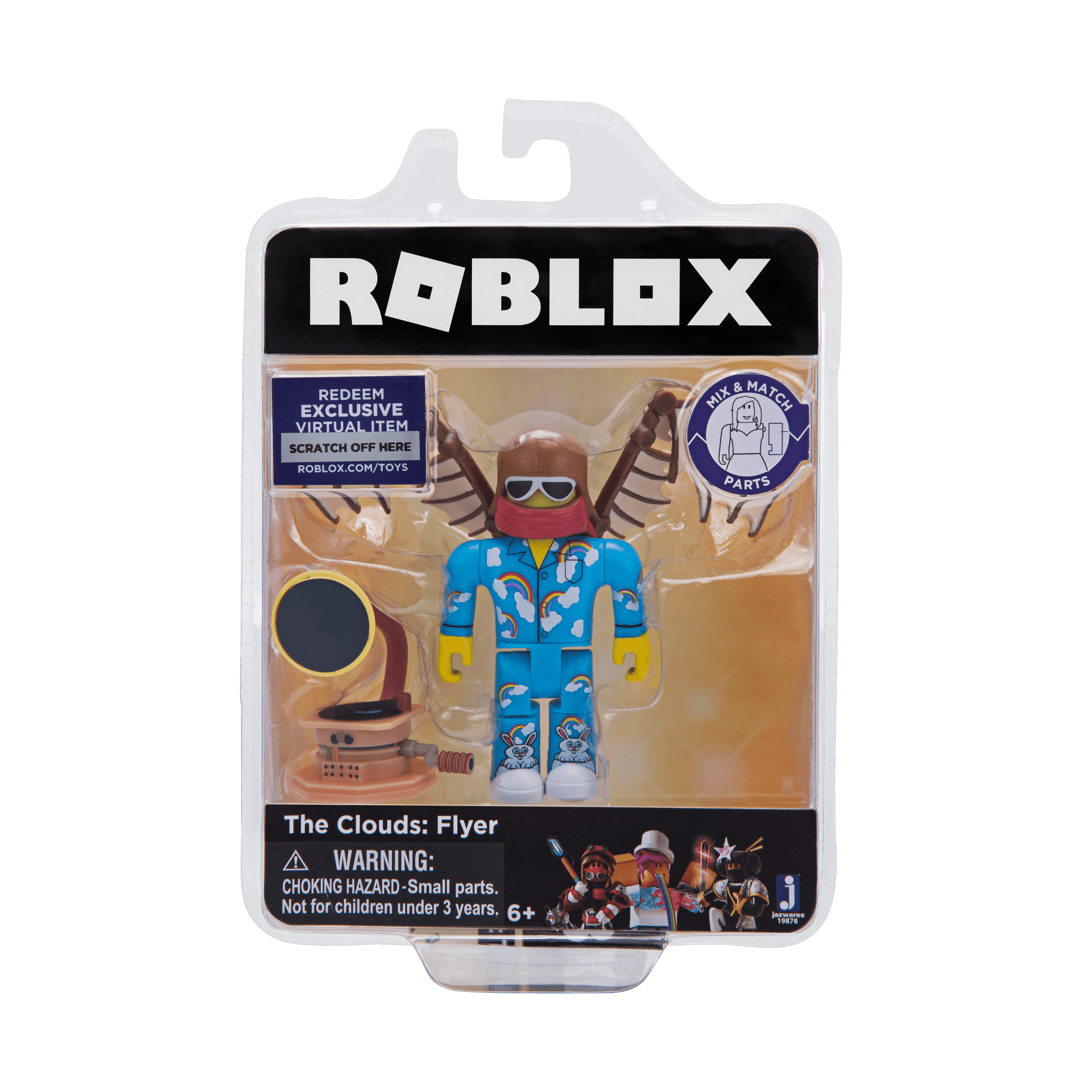 Roblox Celebrity Collection The Clouds Flyer Figure Pack Includes Exclusive Virtual Item Walmart Com Walmart Com - admiral roblox action figure tv movie video game action figures