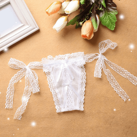 Fulorrnie Underwear for Women Breathable Thong Comfort No Show Panties Stretchable Seamless Tie Side Panty  White  One Size
