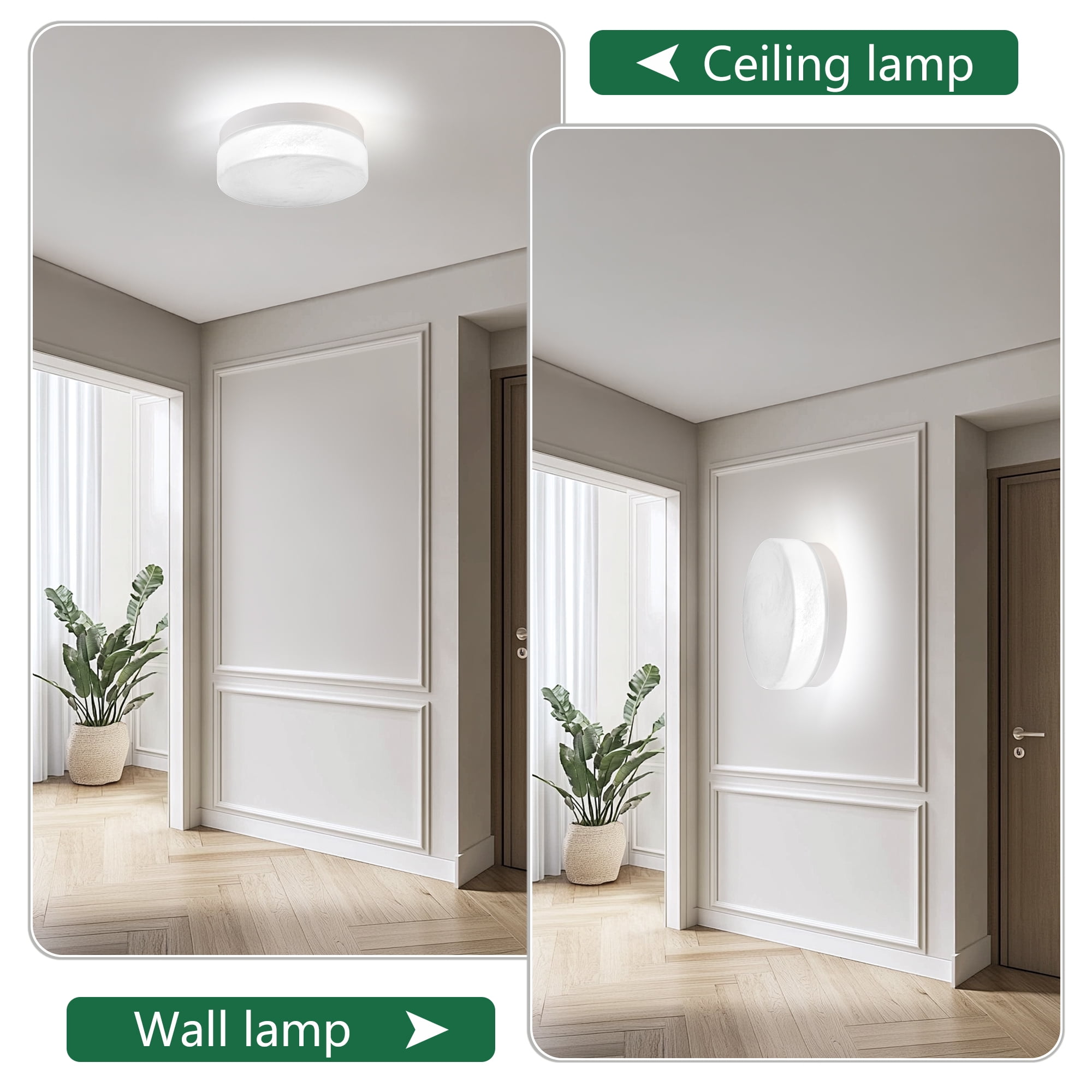 12 Inch LED Flush Mount Ceiling Light, 24W Low Profile Round Ceiling Lamp, Slim Modern Close to Ceiling Light Fixture for Bedroom, Living Room, Dining Room, Hallway, Kitchen, White