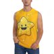 thumbnail image 1 of Fotbe Happy Cartoon Star Men's Camiseta sin Mangas Estampada para Hombres, Playera Casual para Gimnasio, Entrenamiento, Playa-Medium, 1 of 7