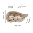 thumbnail image 2 of Estatua de ángel para mascotas, lindo perro durmiendo en ala de ángel, adorno de resina para jardín, estatua de tributo conmemorativo para el hogar, dormitorio, sala de estar oso de fresa  Electrónica, 2 of 5