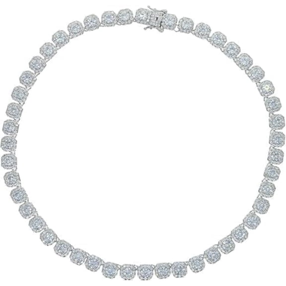 14K Gold Over S925 Extravagant Iced Out 8mm Moissanite Cuban Link Chain, Statement Hip-Hop Cuban Necklace for a Bold Style Statement,Dad Gifts