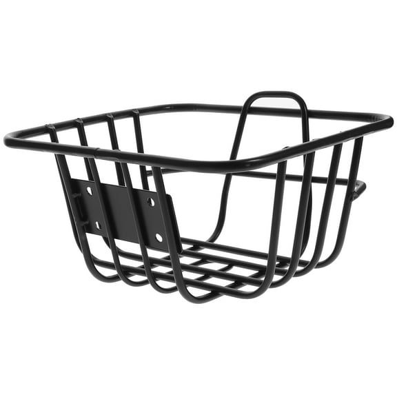 HAMPPLIES Bike Cargo Basket Front Iron 1Set 9.6X8.9X5.1in