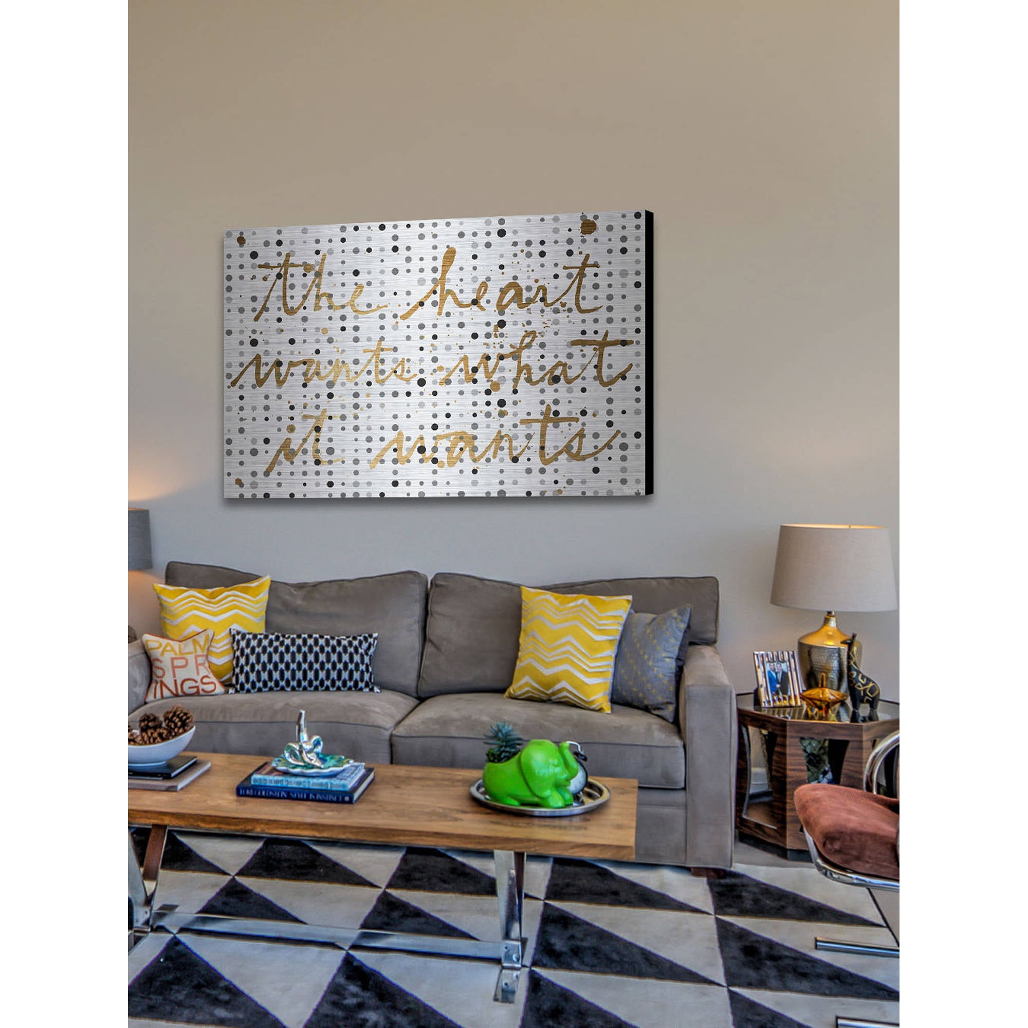 Marmont Hill "Hearts Desire" Painting Print on Brushed Aluminum