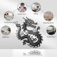 thumbnail image 2 of Metal Chinese Dragon Wall Art Decor Iron Metal Chinese Dragon Wall Art Decor for Home Decoration Modern Arts Metal Wall Decor for Front Porch Bathroom Office 28x30cm Chinese Dragon DIY, 2 of 7