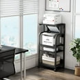 Printer Stand with Adjustable Shelf, 4 Tier Large Tall Printer Table