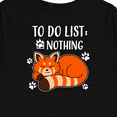 thumbnail image 4 of Inktastic Red Panda To Do List Nothing Boys or Girls Long Sleeve Toddler T-Shirt, 4 of 5