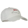 thumbnail image 5 of North Carolina with Map Outline Embroidered Washed Cotton Twill Cap - White OSFM, 5 of 5