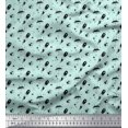 thumbnail image 1 of Soimoi Green Poly Georgette Fabric Rocket & Spaceship Galaxy Printed Craft Fabric by the Yard 52 Inch Wide, 1 of 3
