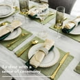 thumbnail image 3 of Green Placemat Set of 4 Washable Place Mats Placemats Heat Resistant Sage Placemat for Dining Table Kitchen Table Mats Spring Dinner Decor, Grass Green, 3 of 6