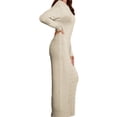 thumbnail image 4 of Frontwalk Long Sleeve Dress for Womens Winter Sweaters Pullover Dress Slim Fit Maxi Dress Clubwear Party Cocktail Dress, 4 of 6