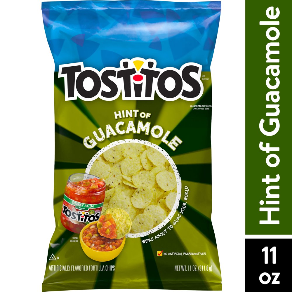 Tostitos Hint of Guacamole Tortilla Chips, 11 oz