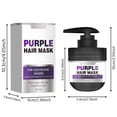 thumbnail image 3 of Gray-Purple Hydrating Hair Mask for Frizz Control & Dry Hair Repair - Deep Conditioning Treatment for Soft, Smooth Strands 100g, 3 of 6