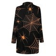 thumbnail image 4 of DDAPJ pyju Halloween Cardigans for Women 2023,Lightweight Open Front Drape Cardigan Bat Pumpkin Print Casual Duster Outer Long Sleeve Holiday Coats Fall Winter Mid-Length Thin Jacket, 4 of 5