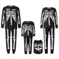 thumbnail image 1 of Ensemble de Pyjamas Assortis pour Halloween, Pyjamas Crâne Squelette à Manches Longues, Pantalon de Nuit pour Adultes et Enfants, 1 of 8