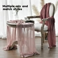 thumbnail image 4 of Sm:)e Wine Cheesecloth Table Runner 31 x 118 Inch Rustic Gauze Boho Chair Sashes for Bridal Shower Wedding Party Catering Home Decoration Supplies, 4 of 6