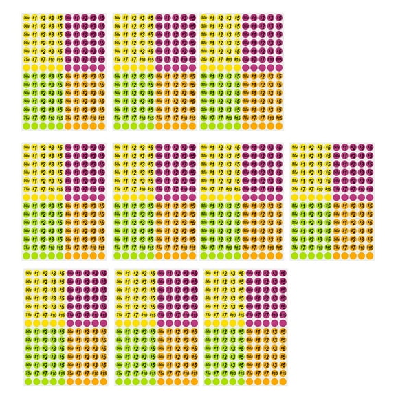 1400Pcs Pre-Priced Pricing Stickers, Garage Sale Labels Yard Sale Princing Stickers, Pre-Priced Pricing Labels Stickers