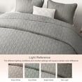 thumbnail image 5 of Exclusivo Mezcla Twin Quilt Bedding Set, Lightweight Soft Light Grey Twin Bedspreads Coverlets with Geometric Stitched Pattern, 5 of 8