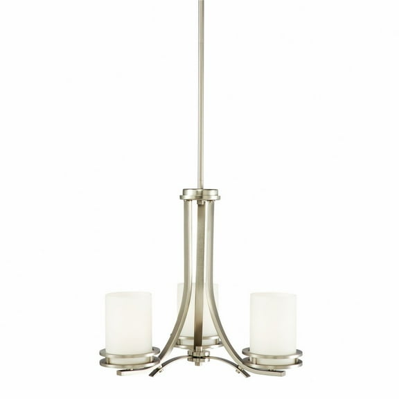 1671NI Kichler Lighting Hendrik - 3 light Chandelier - with Soft Contemporary inspirations - 16.75 inches tall by 19 inches wide-Brushed Nickel Finish