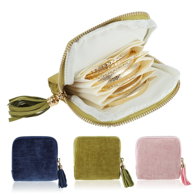 Estuche de Joyería de Viaje Unique Bargains Organizador de Joyería Portátil con 6 Capas Independientes