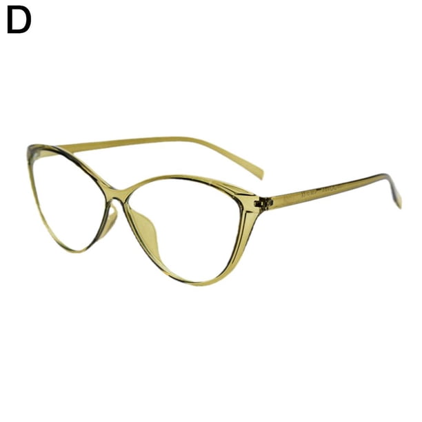 Gafas de montura grande con forma de ojo de gato para mujer, estilo de celebridad de Internet, estilo retro, espejo plano, estilo coreano, montura de espejo liso