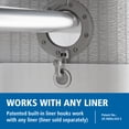 thumbnail image 6 of Mainstays Norwalk Easy Hang Hookless Fabric Shower Curtain, 70" x 74", Grey, 6 of 13