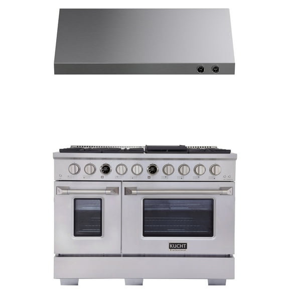 48 in. 6.7 cu. ft.  Dual Fuel Range for Natural Gas    Under Cabinet Range Hood.