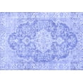 thumbnail image 1 of Ahgly Company Machine Washable Indoor Rectangle Medallion Blue Traditional Area Rugs, 2' x 5', 1 of 4