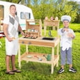 thumbnail image 4 of Gymax Wooden Barbecue Grill Playset w/ Play Food Grilling Tools & Accessories, 4 of 10