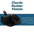 thumbnail image 4 of Honeycomb Aeronautical Charlie Rudder Pedals with Adjustable Tension Knob Bundle with Honeycomb Aeronautical Synthetic Fiber Dust Cover for Charlie Rudder Pedals (Black) (2 Items), 4 of 7