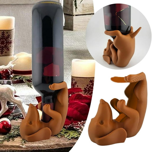 Desktop Ornament Sausage Dog Bottle Holder with Unique Design for Dog Lovers - Kitchen Tool for Sealing Bottles and Adding Charm to Your Home