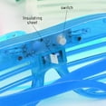 thumbnail image 6 of Ikohbadg Plastic Shutter Glasses Shades Sunglasses Eyewear Party Props Flashing LED Light up Slotted Shutter Sunglasses Shades Flashing Glasses for All Occasions Blue, 6 of 7