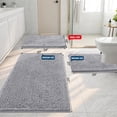thumbnail image 2 of Alfombra de baño Smiry Luxury Chenille extrasuave, absorbente, gris, 90 x 60 cm, 2 of 9