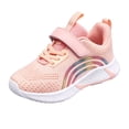 thumbnail image 2 of HTHLVMD Kids Sneakers, Rainbow Decor Shoes, Hook and Loop Running Shoes, Girls Outdoor Play Shoes, Tennis Shoes,B'oys Gi'rls Sneakers for Walking/Running,Lightweight,Breathable Shoes Outdoor, Pink 7Y, 2 of 8