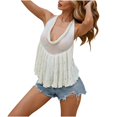 thumbnail image 1 of Mujeres Correa Hueca Sobre-Arriba, Verano Cuello Redondo Suéter Cubierta de la Playa para el Uso Informal, Sexy Pequeño Recortado Superior, Ligero Cover-Up, 1 of 4