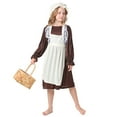 thumbnail image 3 of ANINEO Child's forum Pioneer Colonial Clothing Dress for Girls Long Sleeve Pioneer Dress with Apron Hat Cute Party Wear, 3 of 6