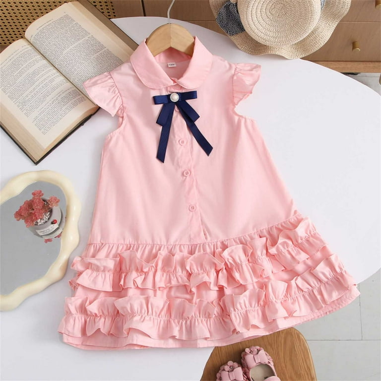 ATOGUTA Pencil Dress Girls A-line Swings Tiered Casual Skirt Lapel Party Dresses Size 1T-10, Pink - Walmart.com ATOGUTA Pencil Dress Girls A-line Swings Tiered Casual Skirt Lapel Party Dresses Size 1T-10, Pink - Walmart.com