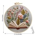 thumbnail image 4 of DIY Floral Book Embroidery Kit for Beginners, Hand Sewing Art Craft with Threads & Needles for Home Wall Decor, 4 of 8