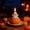 C, variant on Gallickan Festive Scented Halloween Ghost Pumpkin Candle Set, 3-Piece Wax Candles for Spooky Home Decor, Halloween Table Centerpiece