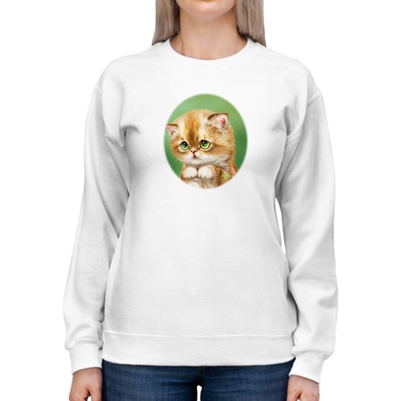 Ashamed Cat Sweatshirt Women -Kayomi Harai Designs, Female 5X-Large