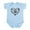 Sky Blue, variant on CafePress - Paws Heart Infant Bodysuit - Baby Light Bodysuit, Size Newborn - 24 Months