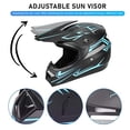thumbnail image 4 of Casco de motocross Yesmotor para jóvenes y niños, integral, DOT, morado, 4 of 7