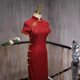 thumbnail image 2 of Cheongsam rojo de alta gama elegante banquete de bodas vestido de brindis mejorado vestido de madre de verano elegante, 2 of 6