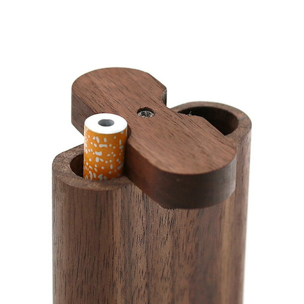 Pipa de madera giratoria de madera para fumar, accesorios para fumar, pitillera de madera