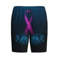 thumbnail image 4 of Easygdp Two Human Hands are Holds Pink Ribbon Awareness Men's Short Pajama Pants, Sleep Shorts, Household Pants, Casual Pants with Pockets - 4X-Large, 4 of 9