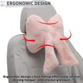 thumbnail image 6 of Unique Bargains Car Headrest Pillow Ergonomic Comfortable Neck Support Pillow Car Seat Headrest Plush Memory Foam Adjustable Width Pink 2 Pc for Driving Travel, 6 of 7