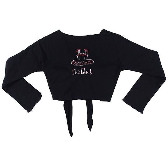 Wenchoice Black Ballet Wrap Top Girls S(1Y-2Y)